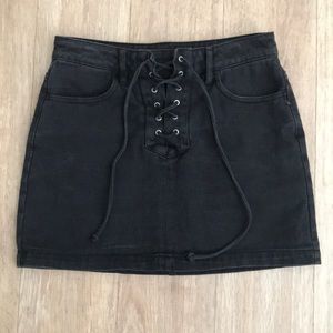 Pac Sun Kendall & Kylie Black Denim Mini Skirt